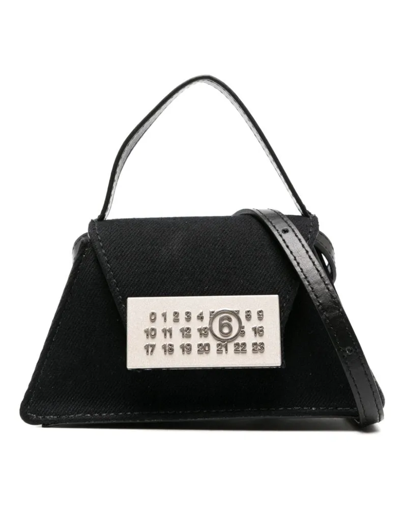 Maison Margiela Mini-Tasche mit Nummern-Schild - Schwarz Schwarz