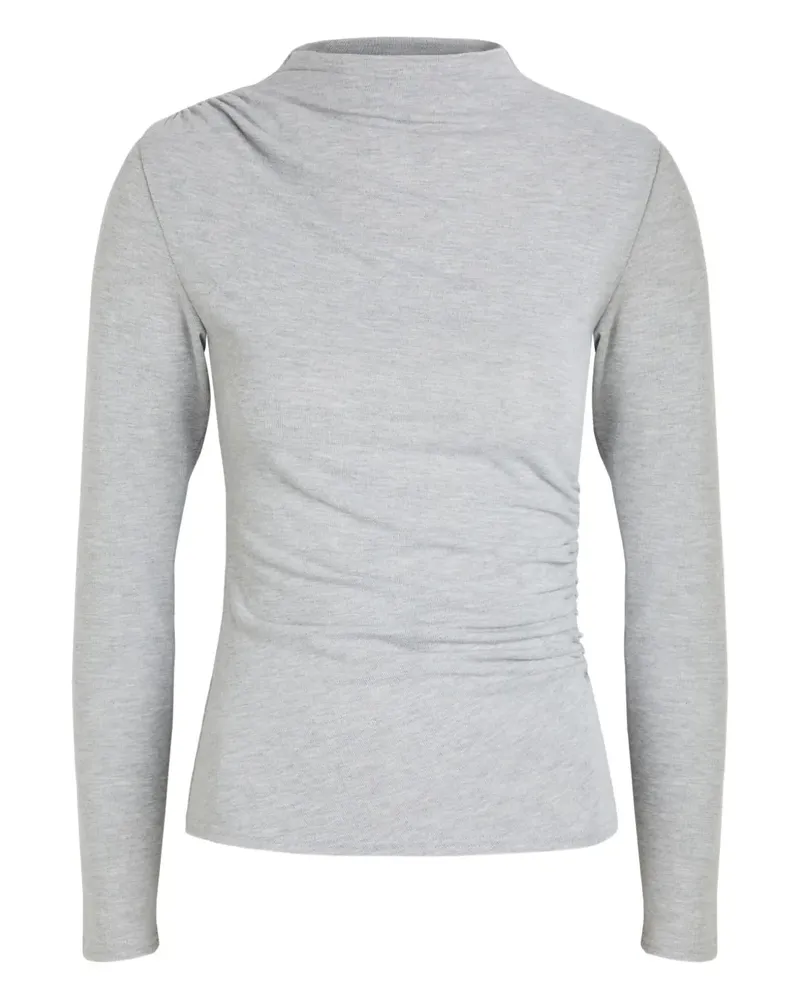 RAILS Drapiertes T-Shirt mit Rollkragen - Grau Grau