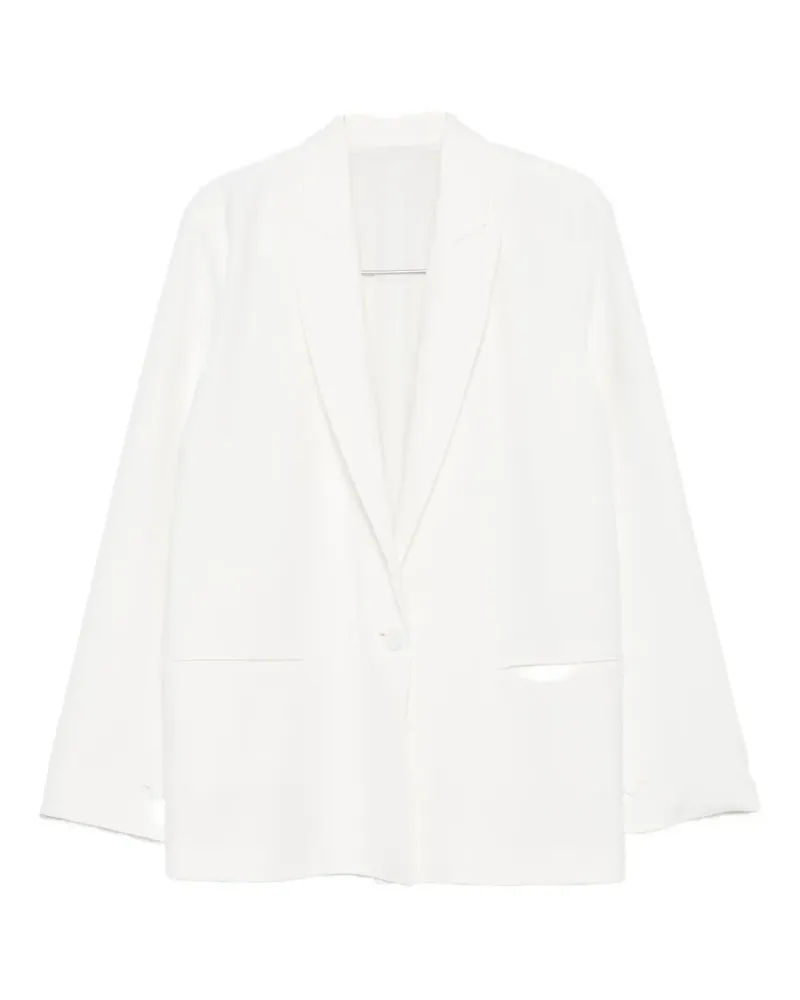Alberta Ferretti Blazer mit fallendem Revers - Weiß Weiß