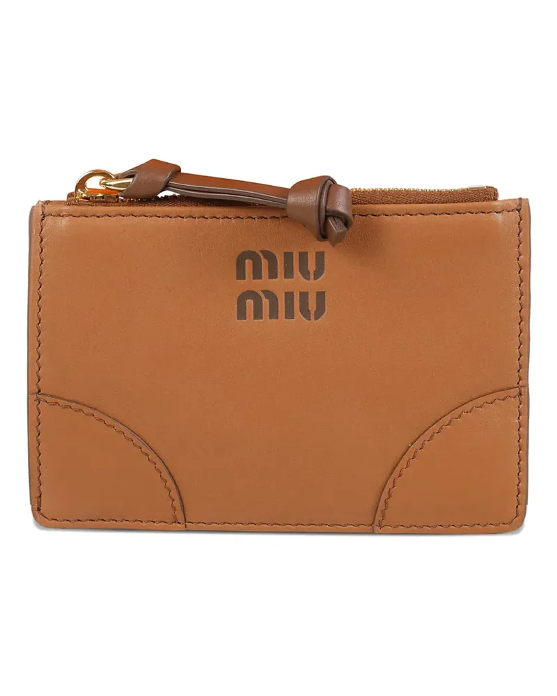 Miu Miu top-zip wallet - Braun Braun