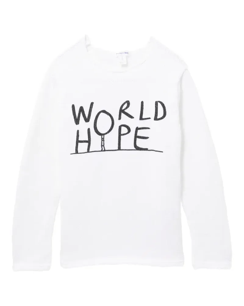Comme des Garçons Pullover mit Slogan - Weiß Weiß