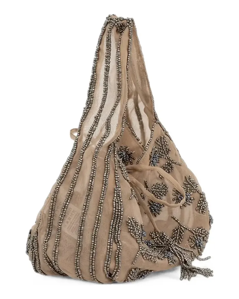 Hoss Intropia Nayara Mini-Tasche mit Perlen - Nude Nude
