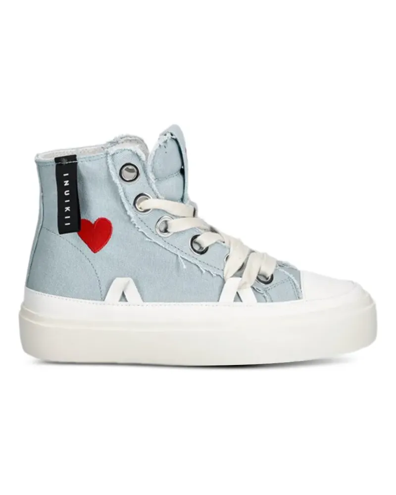 INUIKII distressed heart sneakers - Blau Blau