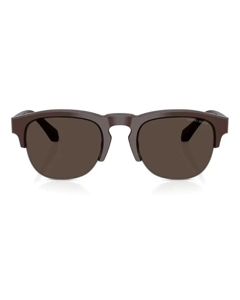 Giorgio Armani Sonnenbrille mit rundem Gestell - Braun Braun