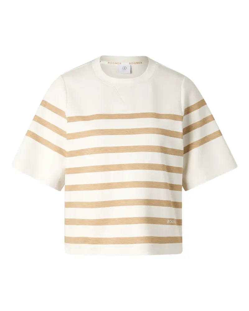 Bogner Stacey T-Shirt mit horizontalen Streifen - Weiß Weiß