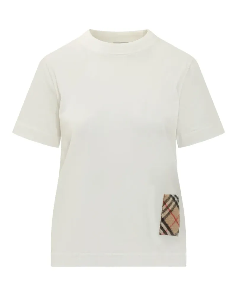 Burberry T-Shirt mit Patch - Weiß Weiß