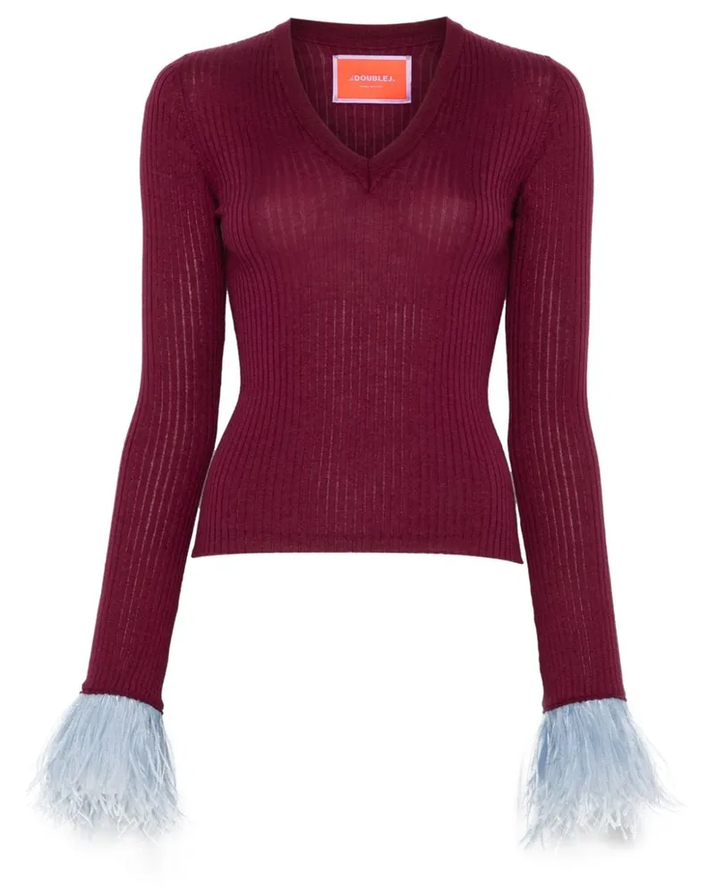 La DoubleJ Gerippter Pullover - Violett Violett