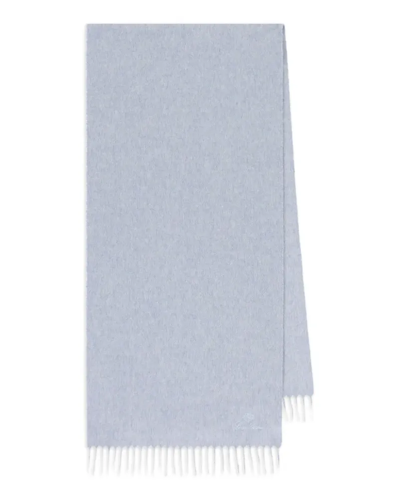 Loro Piana Kaschmirschal mit Fransen - Blau Blau