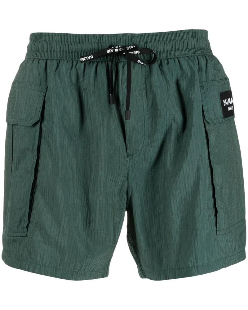Balmain Badeshorts mit Kordelzug - Grün Grün
