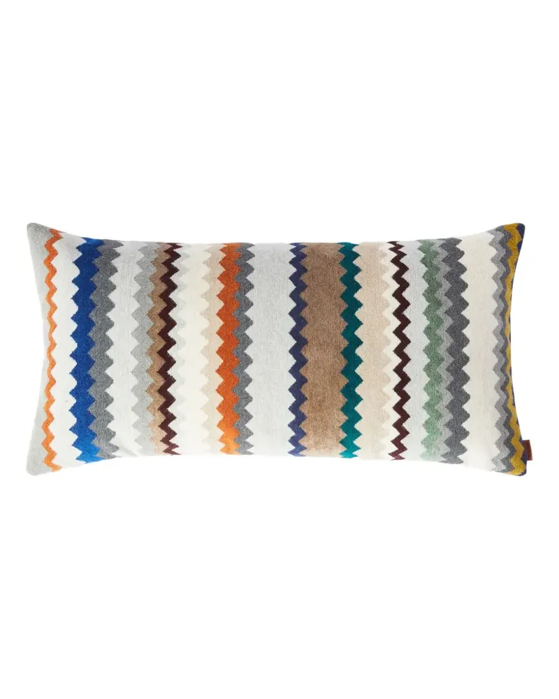 Missoni Home Eckiges Kissen mit Zickzackmuster - Weiß Weiß
