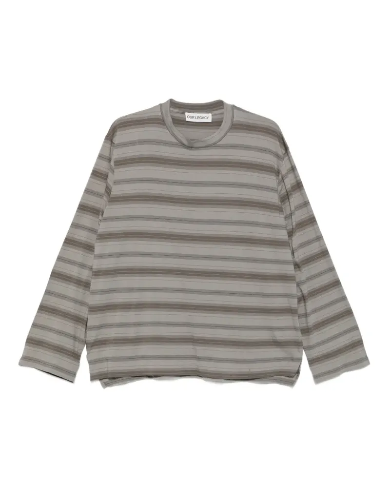 Our Legacy Gestreiftes Langarmshirt - Blau Blau
