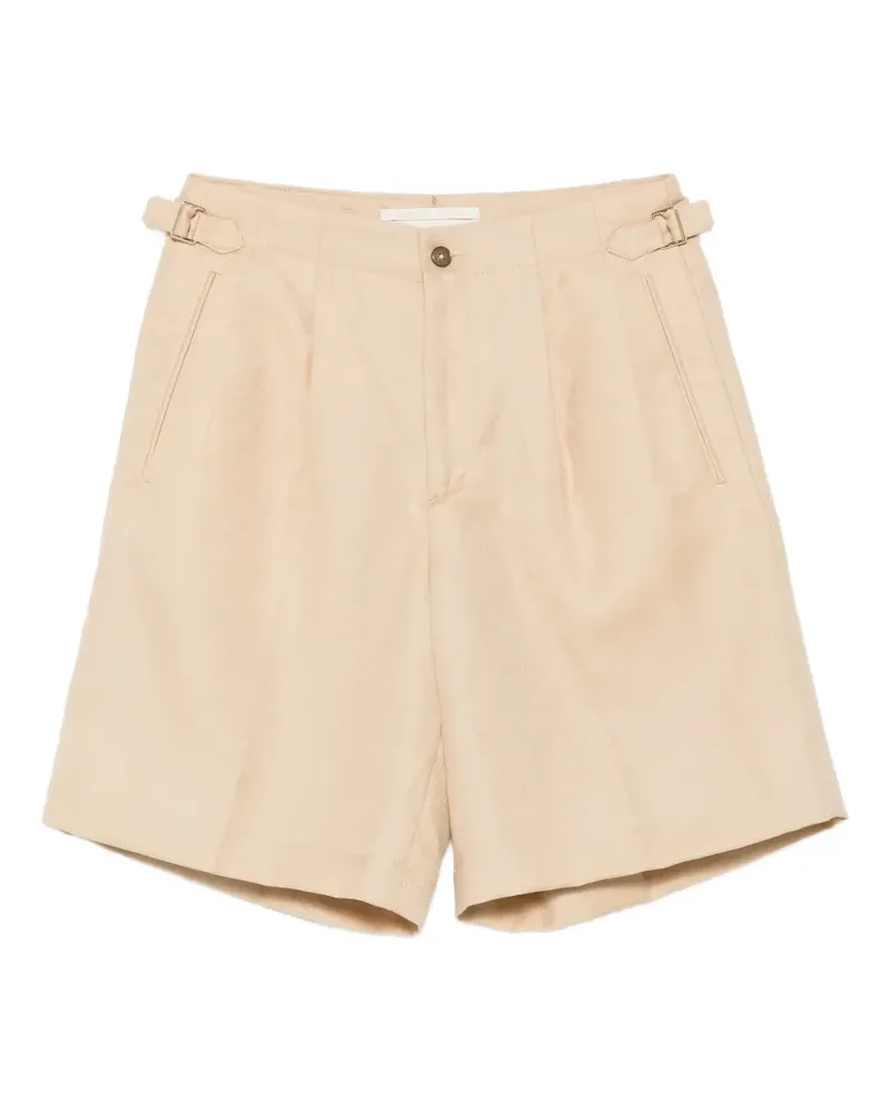 Briglia 1949 Riccionew pleated wool shorts - Nude Nude