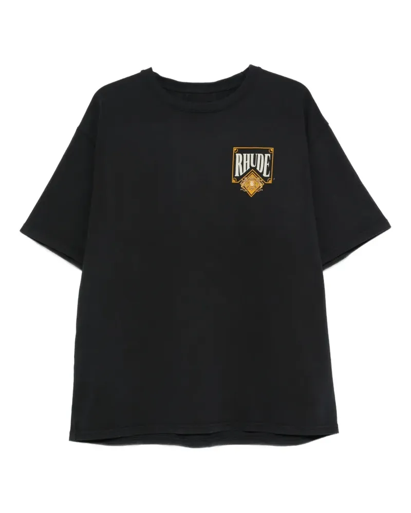 RHUDE logo-print T-shirt - Schwarz Schwarz