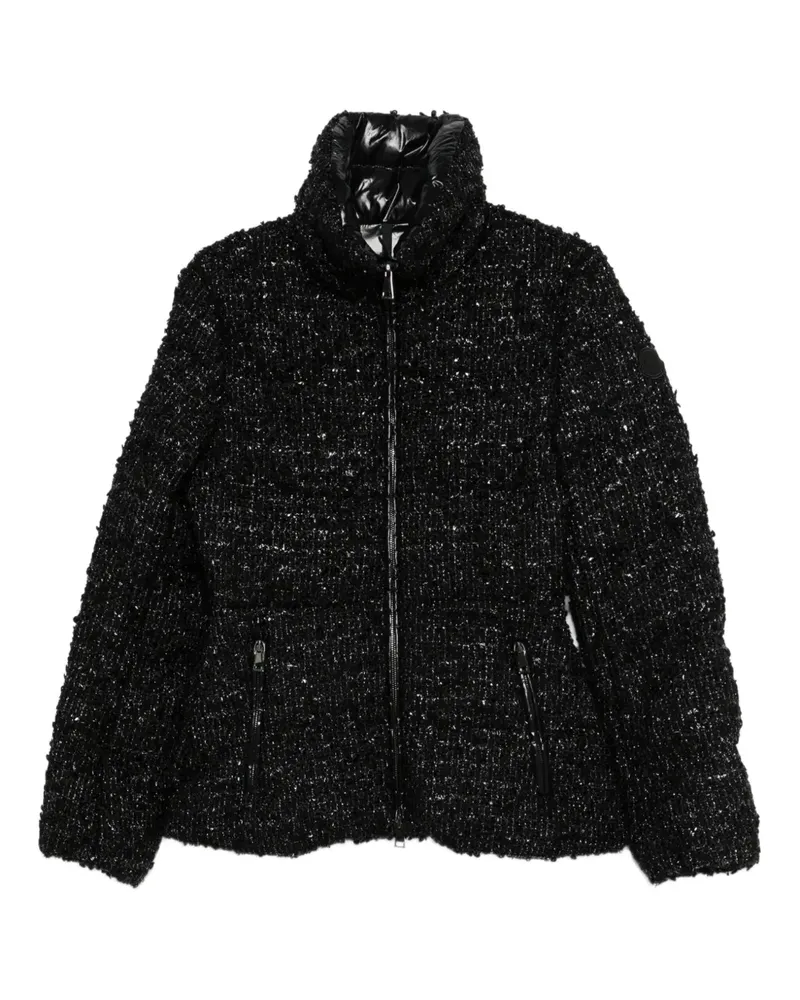 Moncler Tweed-Jacke mit Reißverschluss - Schwarz Schwarz