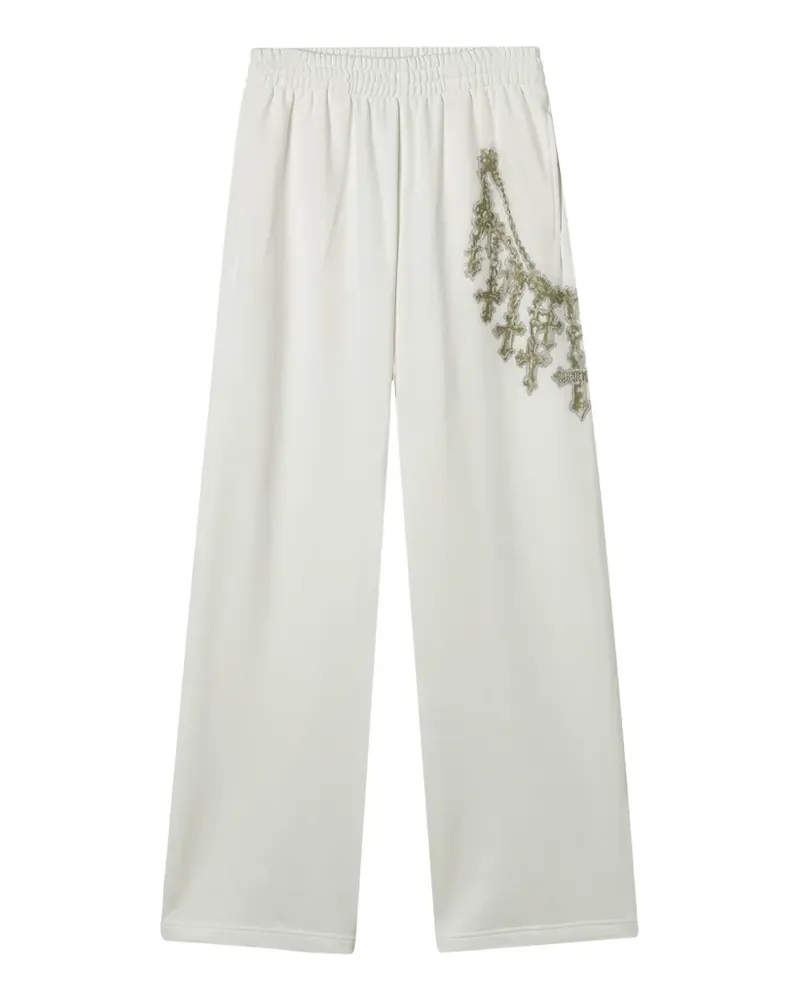 WE 11 DONE embellishment trouser - Nude Nude