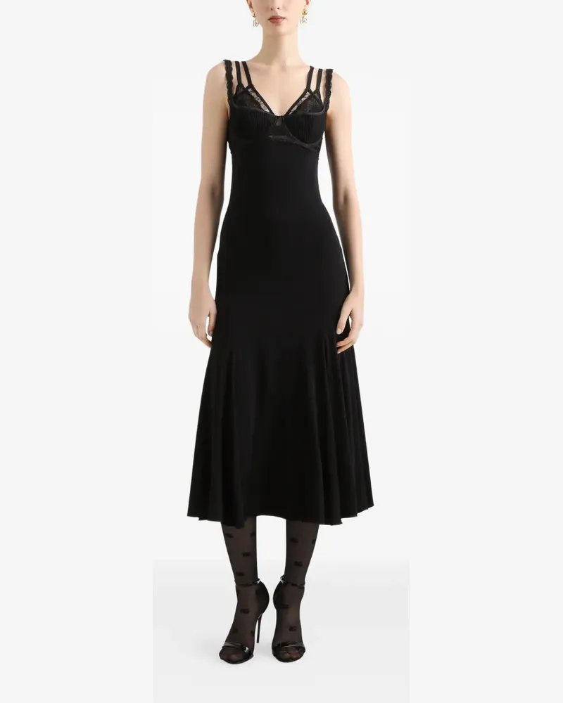 Dolce & Gabbana DNA organza godet dress - Schwarz Schwarz