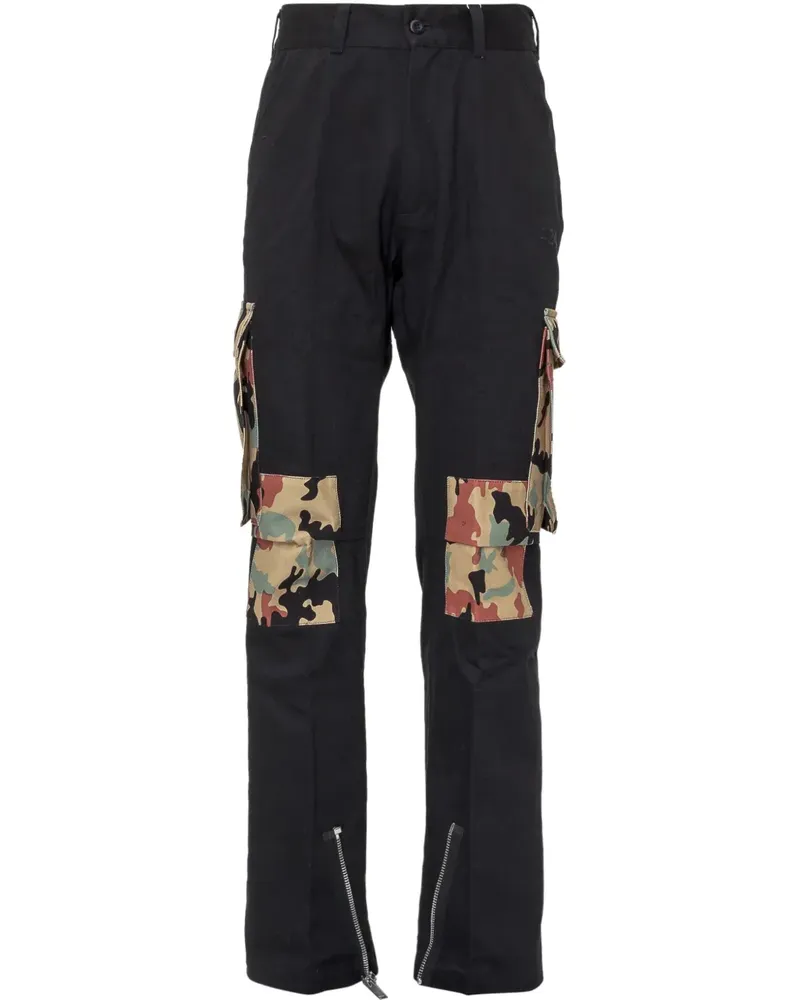 FourTwoFour on Fairfax Klassische Cargohose - Schwarz Schwarz
