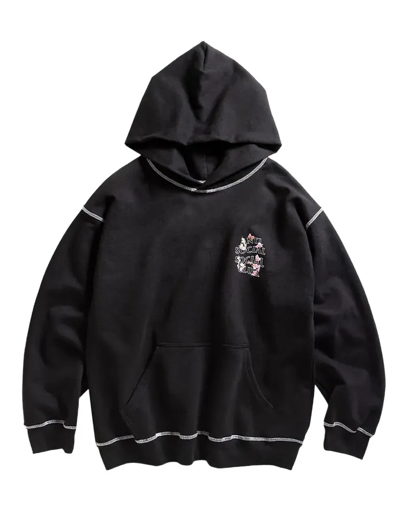 Anti Social Social Club floral-pattern hoodie - Schwarz Schwarz