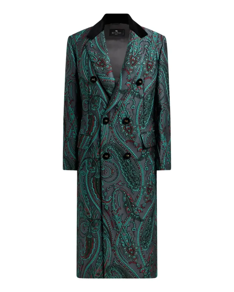 Etro Jacquard-Mantel mit Paisleymuster - Grau Grau