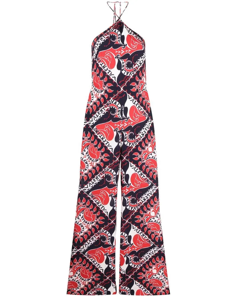 Valentino Garavani Archive Manifesto Bandana Jumpsuit - Blau Blau