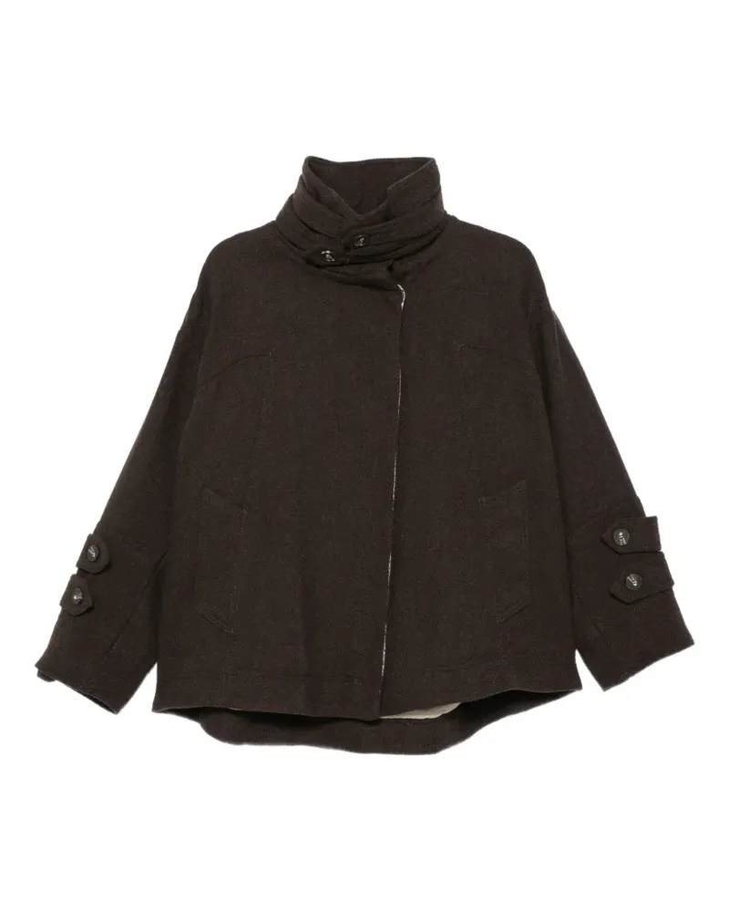 Antonio Marras Stehkragen-Jacke mit Knopfdetail - Braun Braun