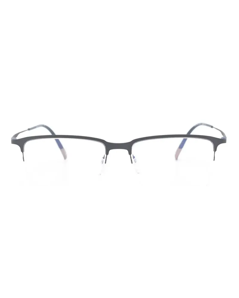Silhouette Eckige Halbrandbrille - Blau Blau