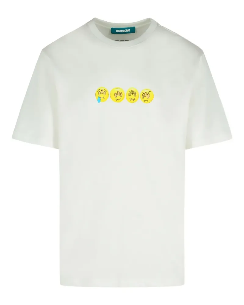 BARROW T-Shirt mit Emoji-Print - Weiß Weiß