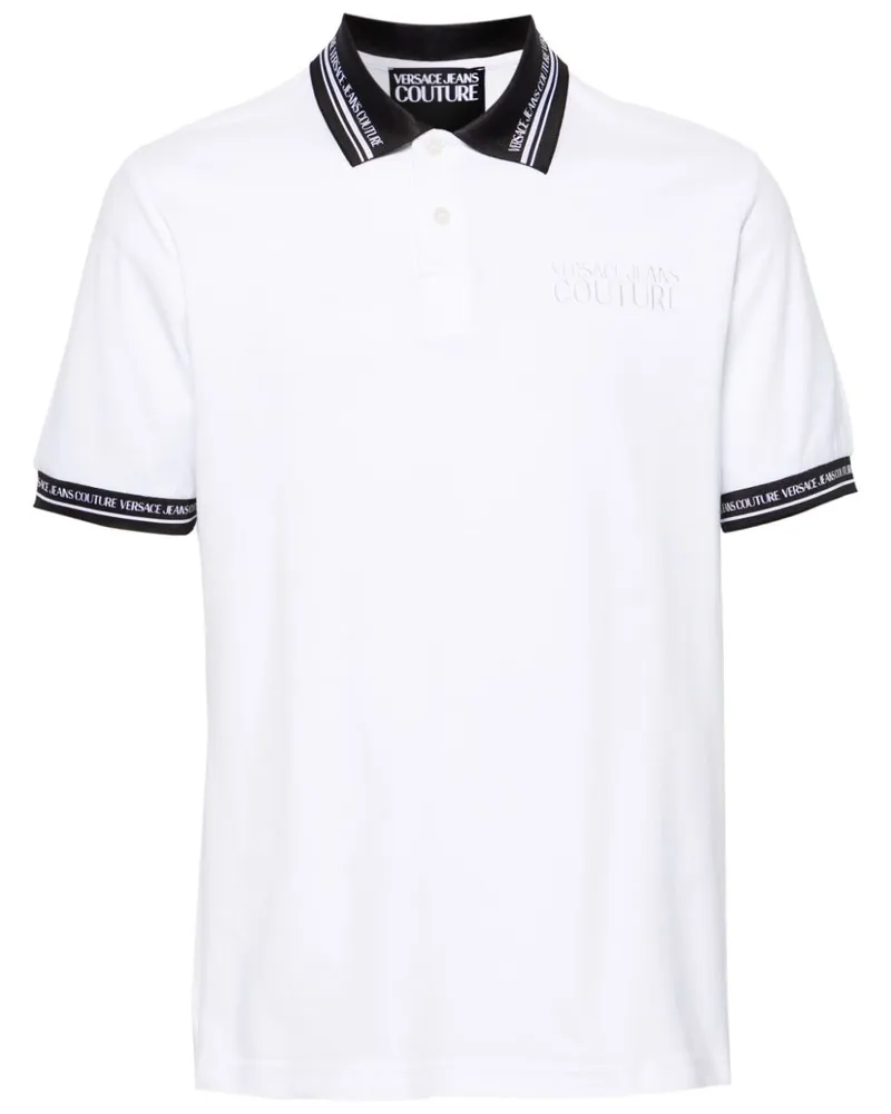 Versace Jeans Poloshirt mit Logo-Stickerei - Weiß Weiß
