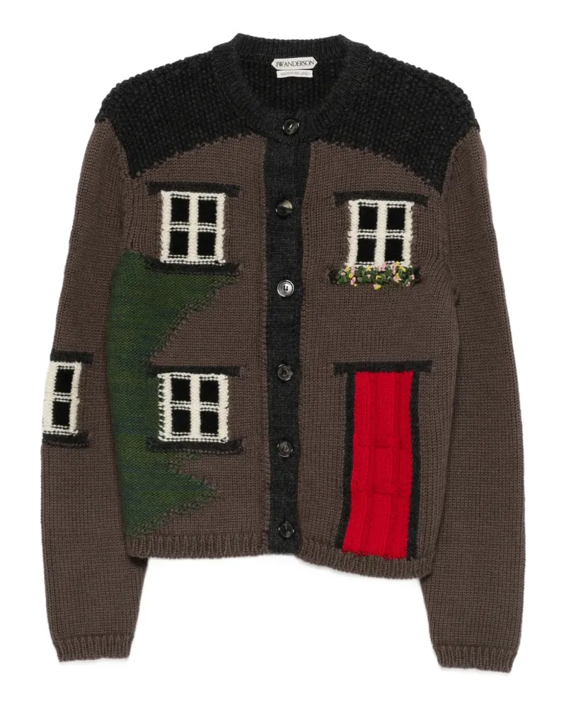 J.W.Anderson House wool cardigan - Braun Braun