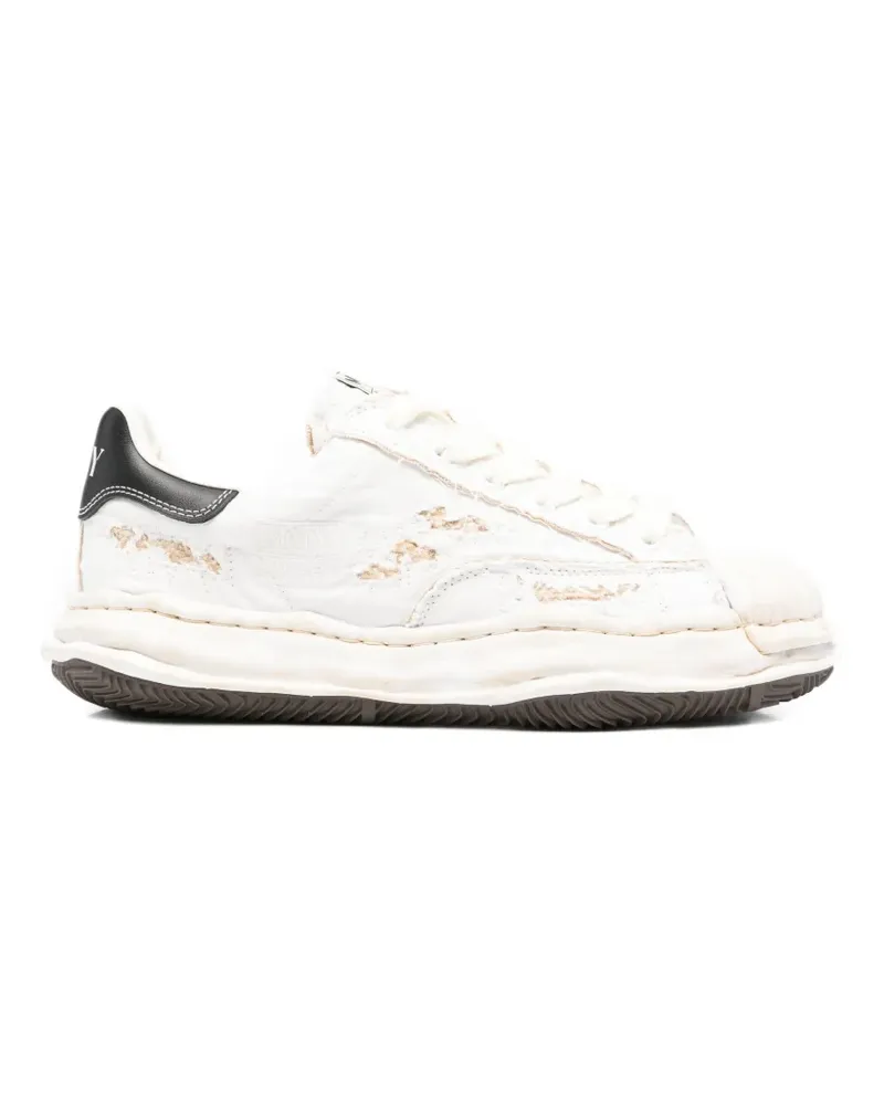 MIHARAYASUHIRO ripp-effect lace-up sneakers - Nude Nude