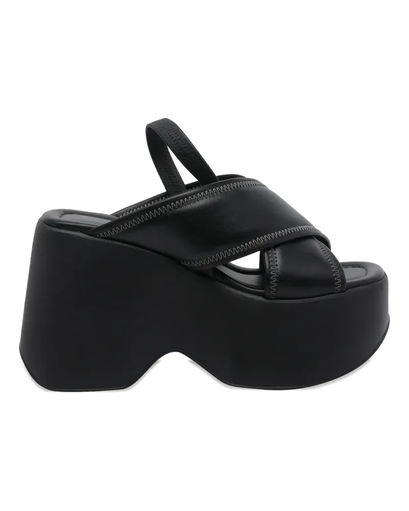 Vic Matié crossover plateau sandals - Schwarz Schwarz