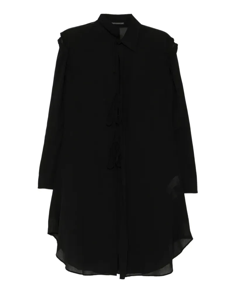 Yohji Yamamoto deconstructed ribbon dress - Schwarz Schwarz