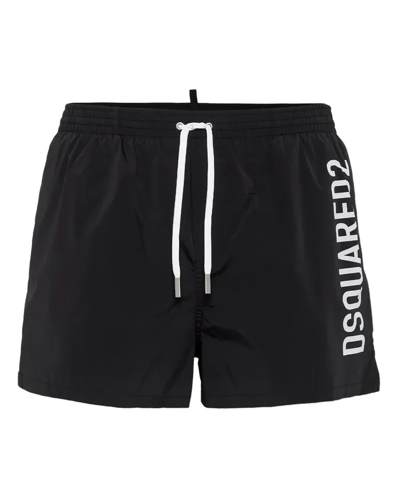 Dsquared2 Badeshorts mit Logo-Print - Schwarz Schwarz