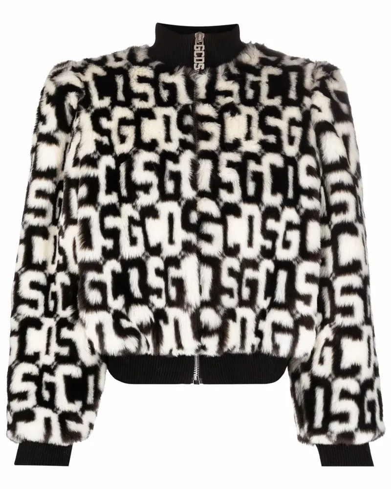 GCDS Bomberjacke mit Muster - Weiß Weiß