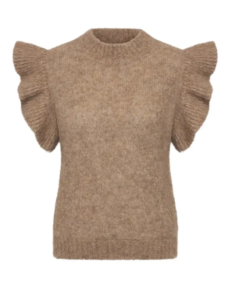 by FAR Gerüschter Fossy Spencer Pullover - Nude Nude