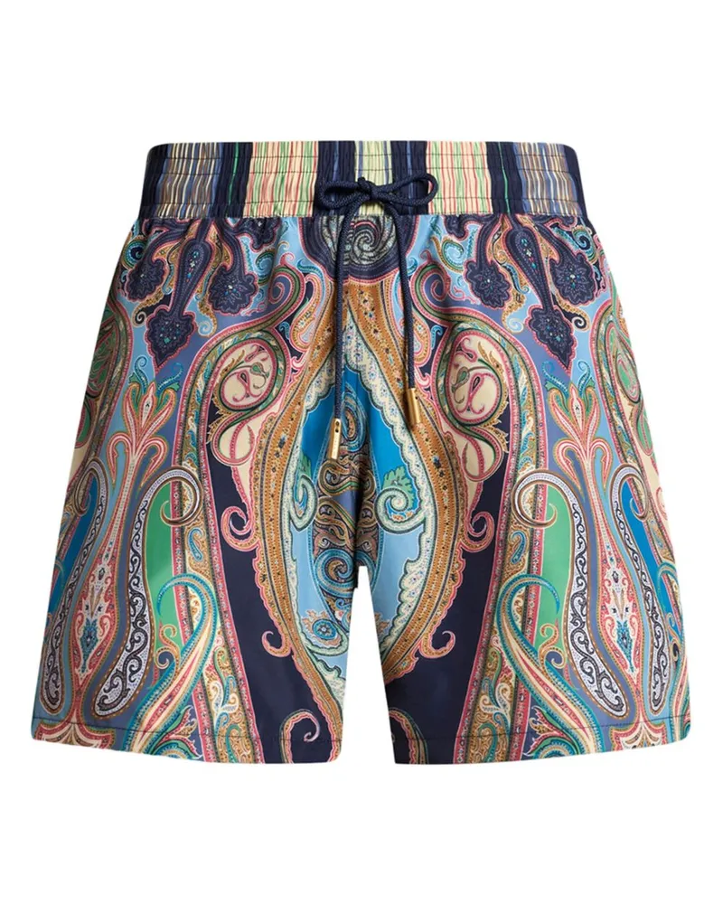 Etro Badeshorts mit Paisley-Print - Blau Blau