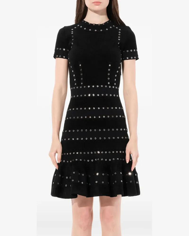 Alexander McQueen Kleid mit Ösenverzierung - Schwarz Schwarz