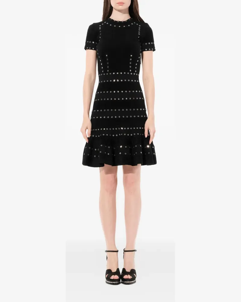 Alexander McQueen Kleid mit Ösenverzierung - Schwarz Schwarz