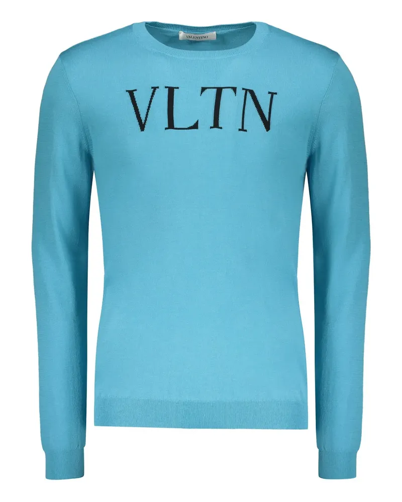 Valentino Garavani Pullover mit Intarsien-Logo - Blau Blau
