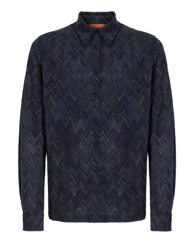 Missoni T-Shirt mit Zickzackmuster - Blau Blau