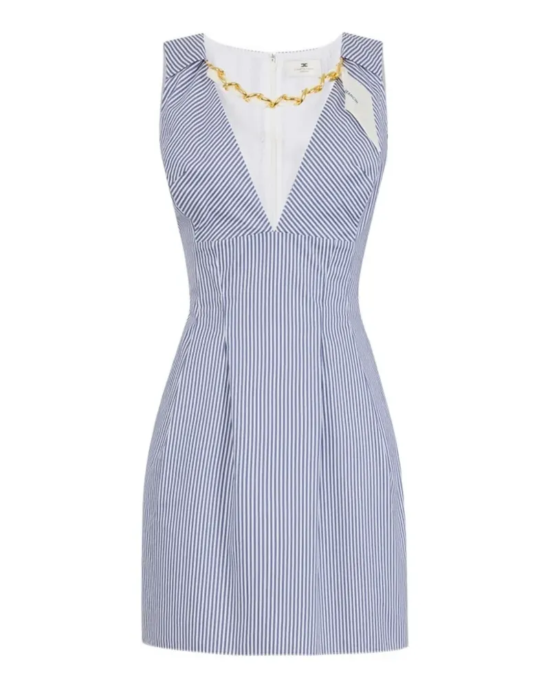 Elisabetta Franchi striped chain mini dress - Blau Blau