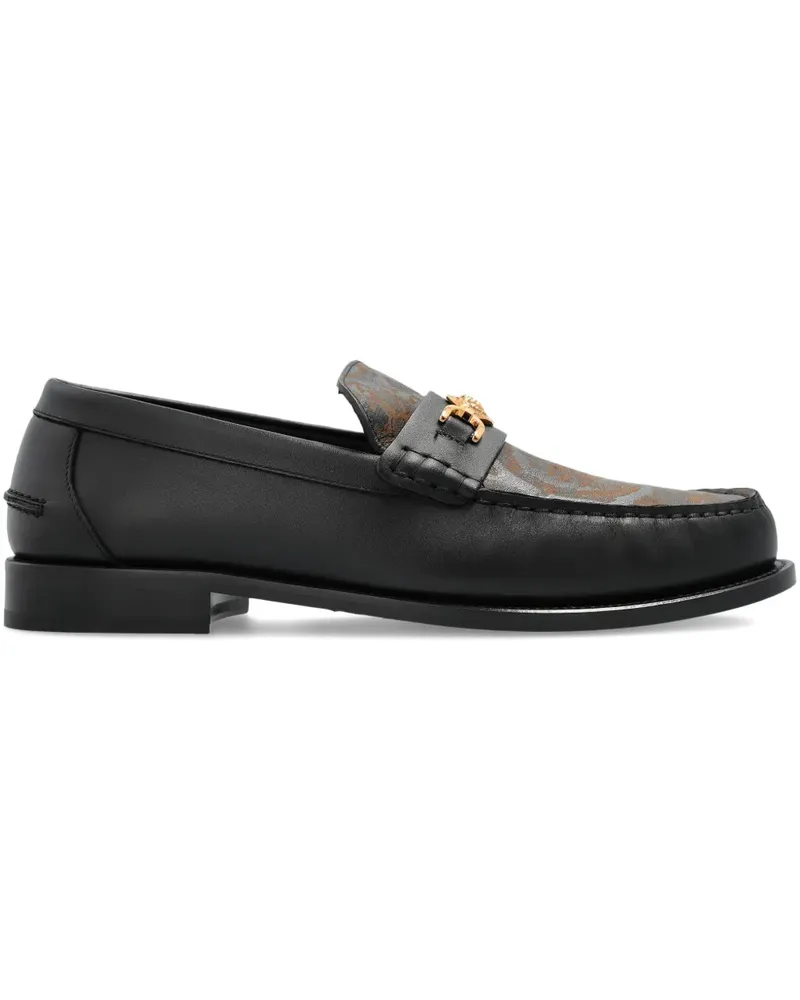Versace Loafer mit Medusa-Kopf - Schwarz Schwarz