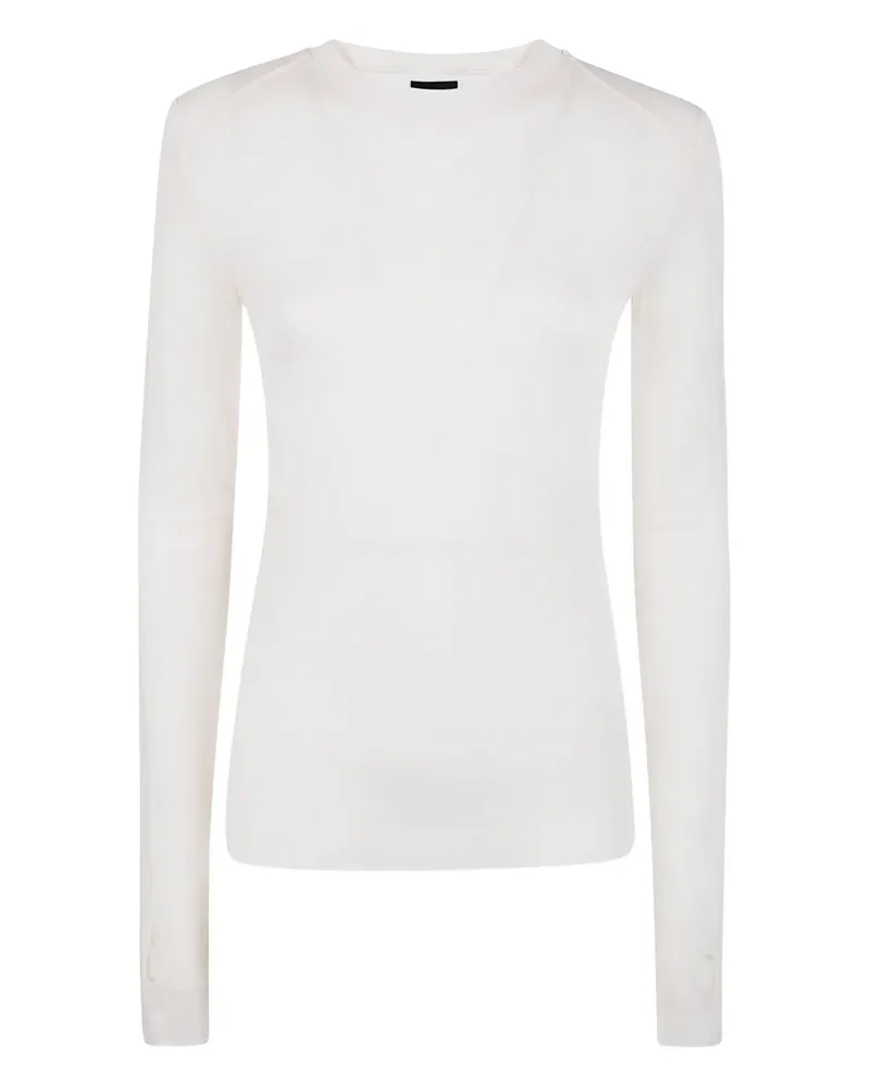 THOM KROM Klassischer Pullover - Weiß Weiß