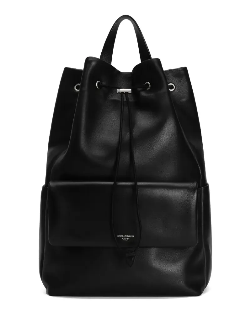 Dolce & Gabbana Rucksack mit Kordelzug - Schwarz Schwarz