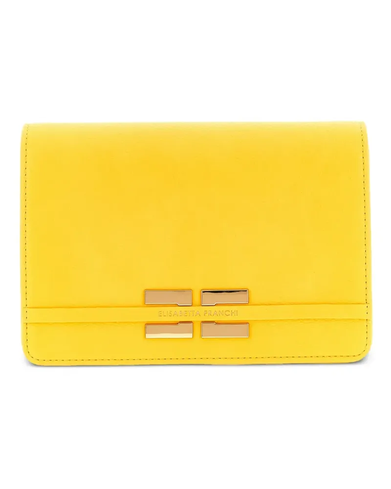 Elisabetta Franchi logo flap satchel - Gelb Gelb