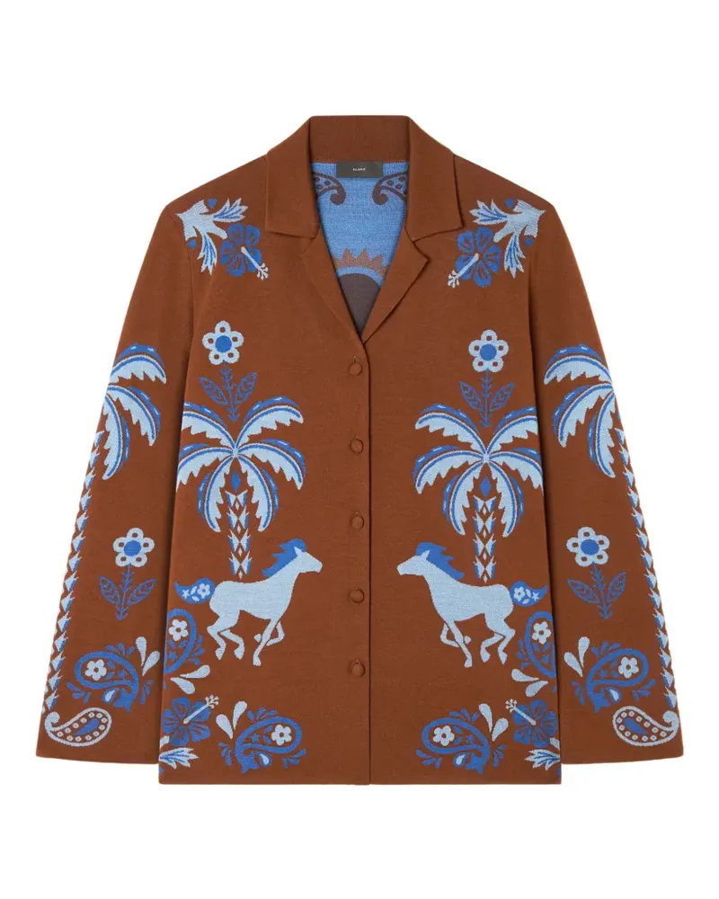 Alanui Island Roots jacquard-knit shirt - Braun Braun