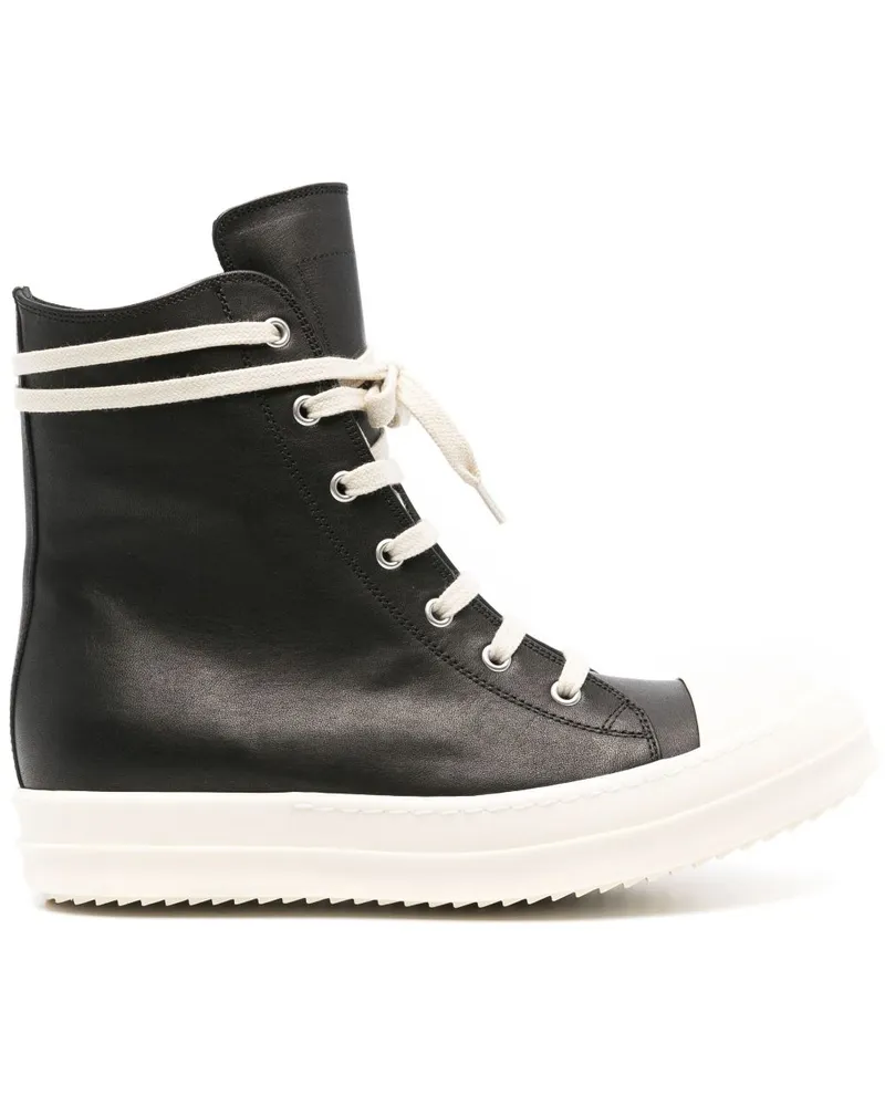 Rick Owens High-Top-Sneakers mit Gummikappe - Schwarz Schwarz