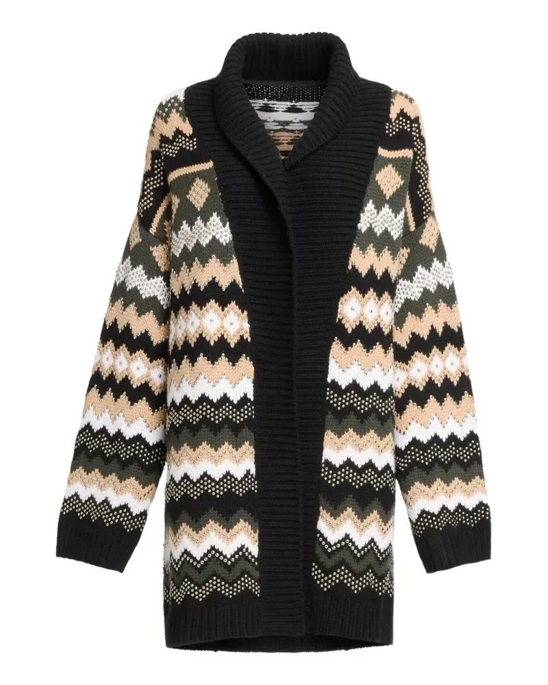 Elie Saab Cardigan mit Nieten - Schwarz Schwarz