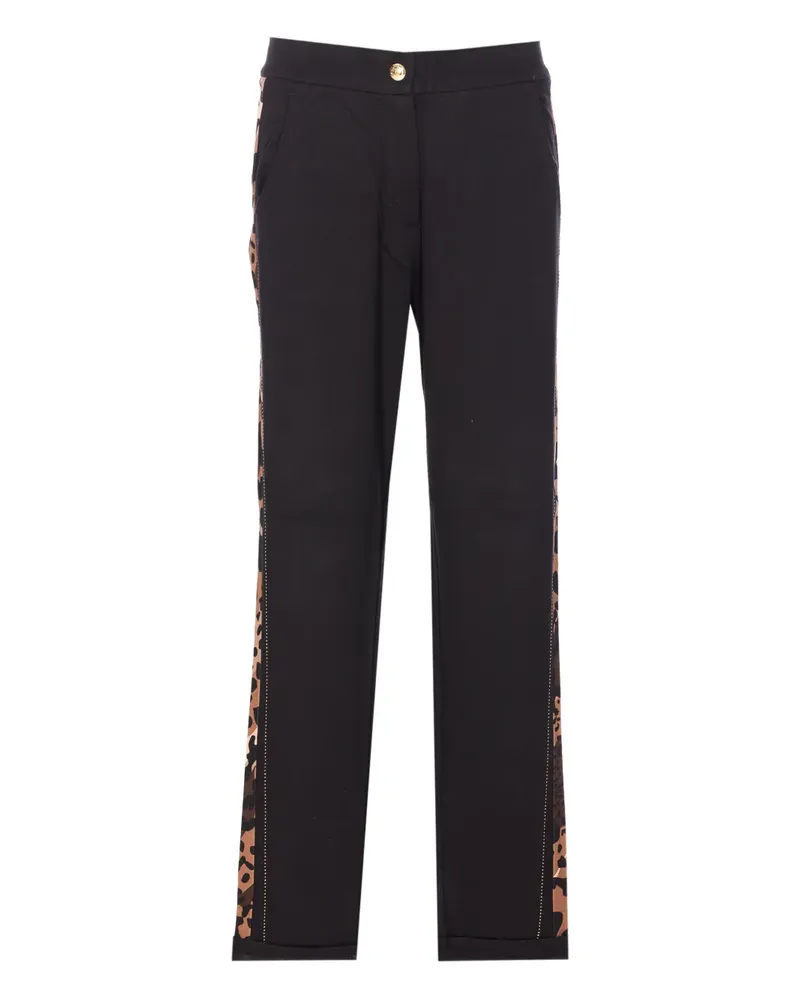 Liu Jo Hose mit Leoparden-Print - Schwarz Schwarz