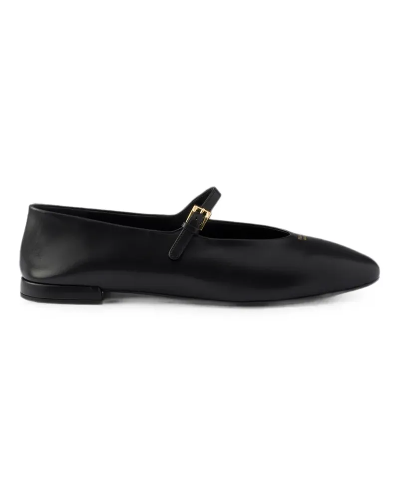 Prada Ballerinas aus Leder - Schwarz Schwarz
